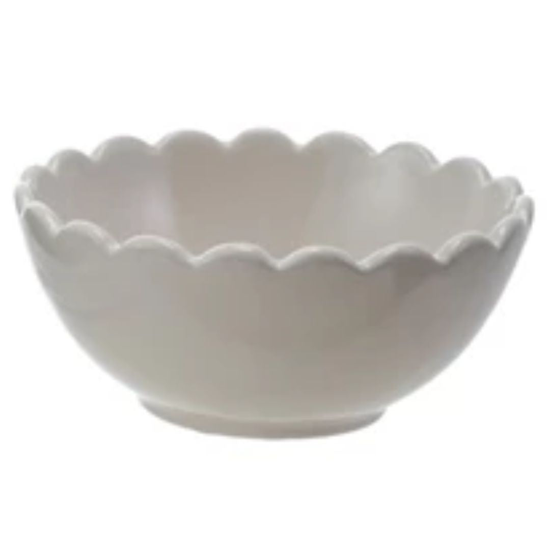 Stoneware Scalloped Bowl