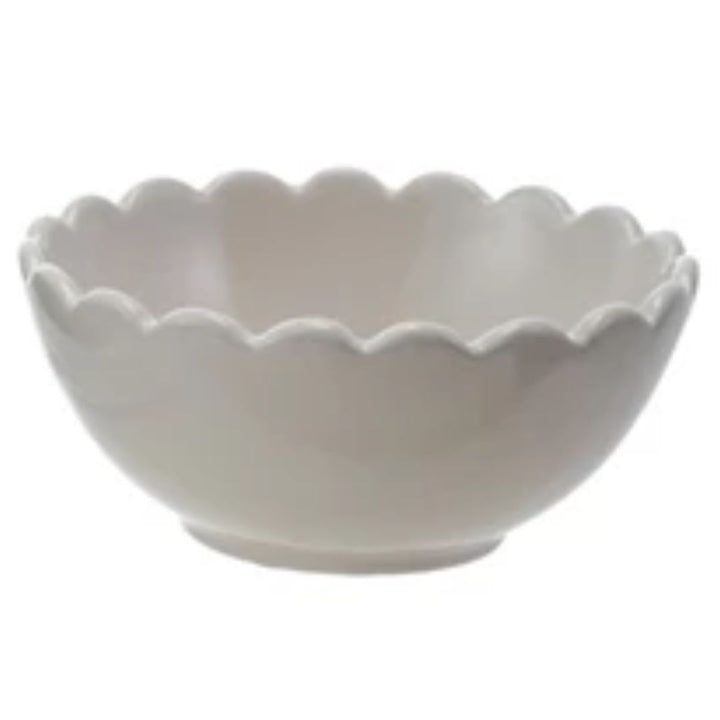 Stoneware Scalloped Bowl