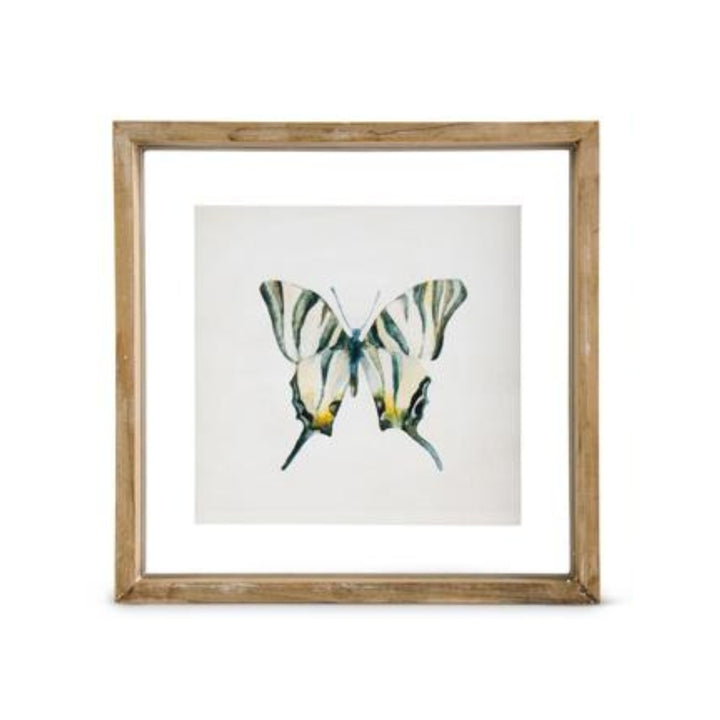 Whitewashed Shadowbox Framed Butterfly Prints