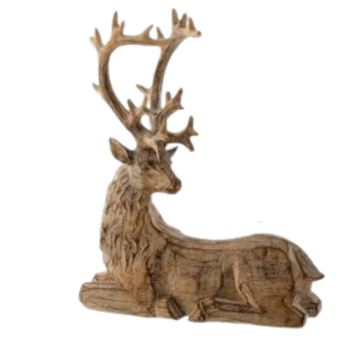 Resin Winter Chalet Deer