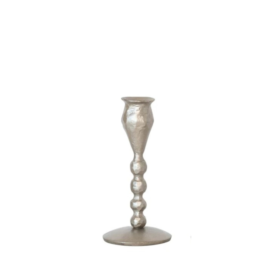 Silver Leaf Hand-Forged Cast Iron Ball Taper Holders