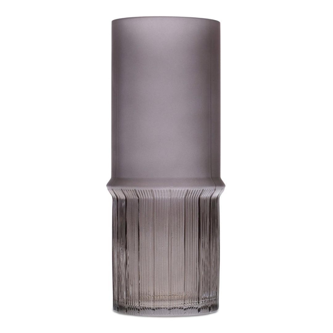 Slate Grey Textured Glass Vases