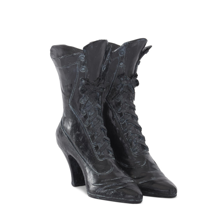 Black Resin Witch Boots