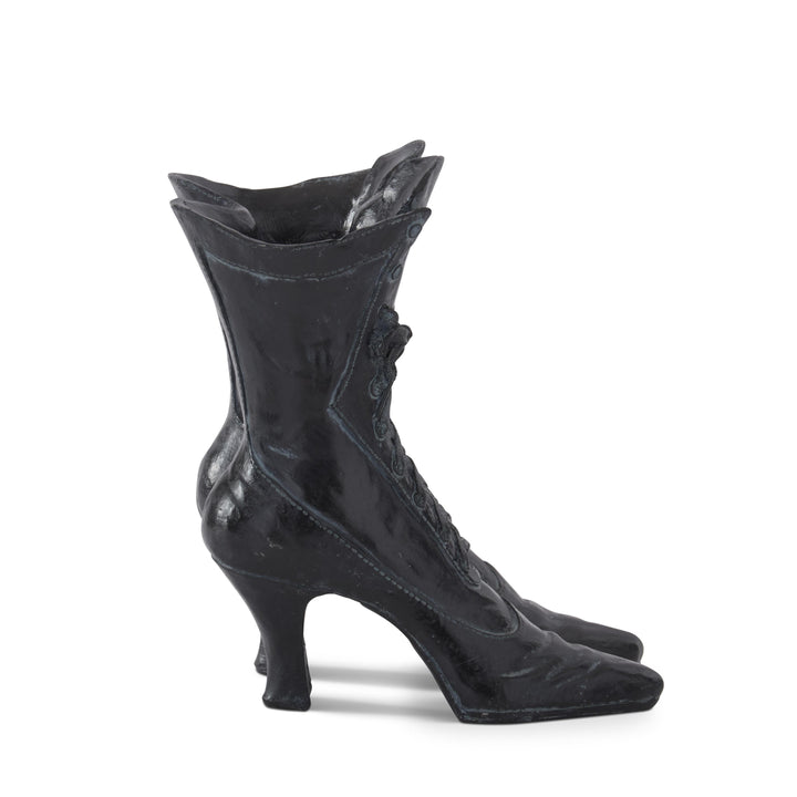 Black Resin Witch Boots