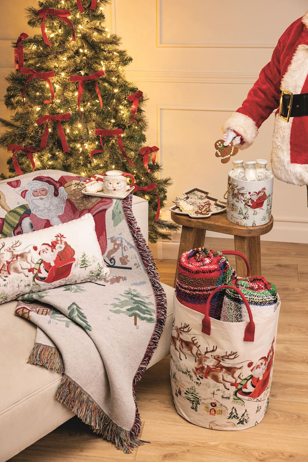Woven Classic Christmas Jacquard Blanket