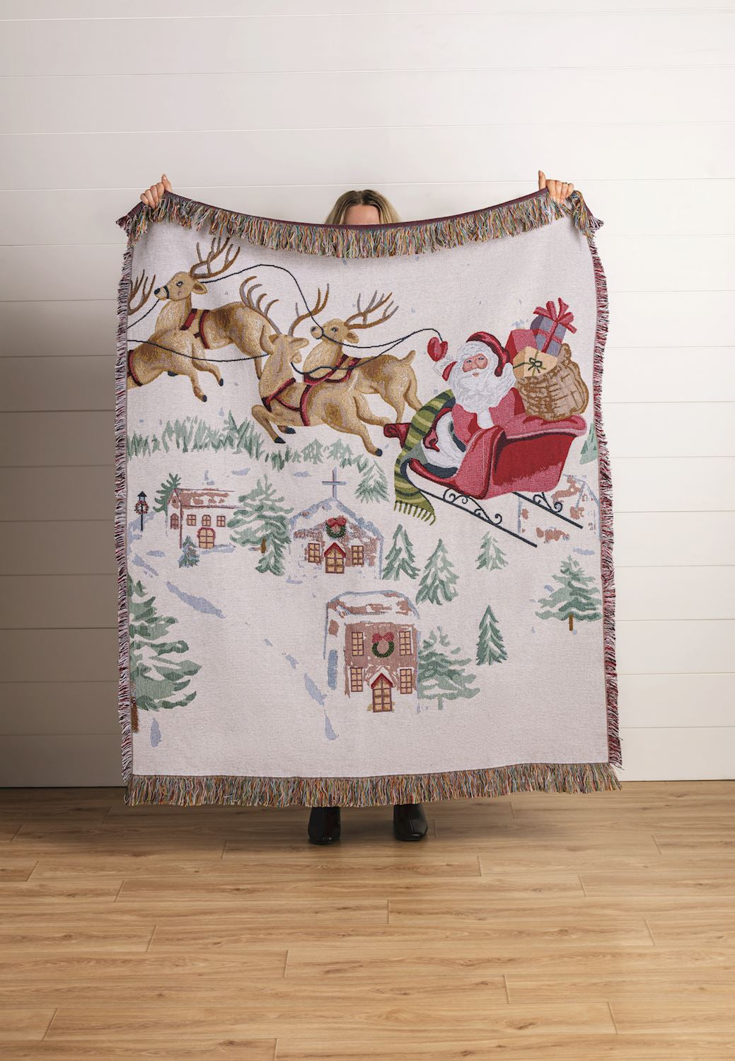 Woven Classic Christmas Jacquard Blanket