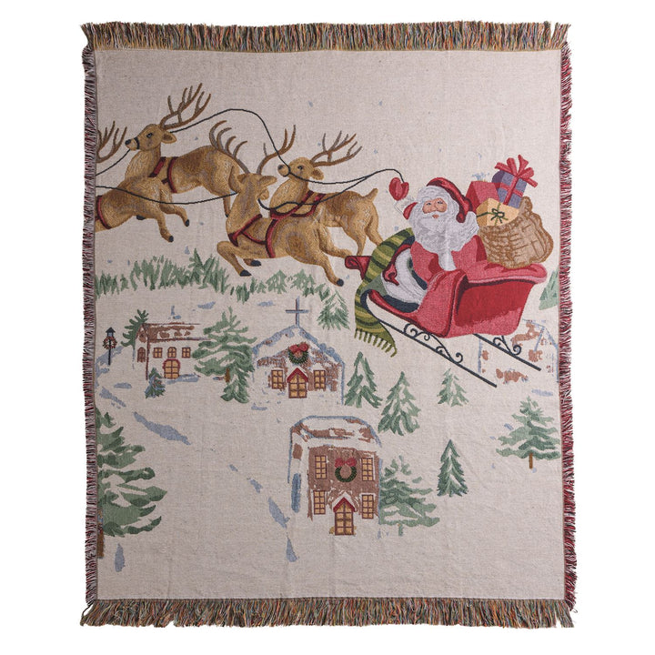 Woven Classic Christmas Jacquard Blanket