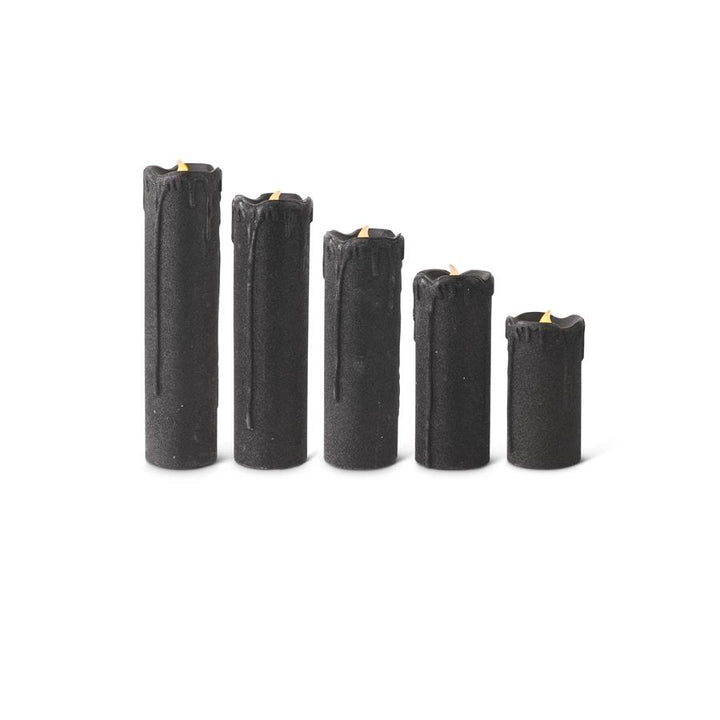 Black Glitter LED Candles