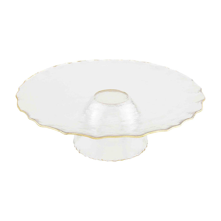Gold Edge Cake Stand/Chip & Dip Server