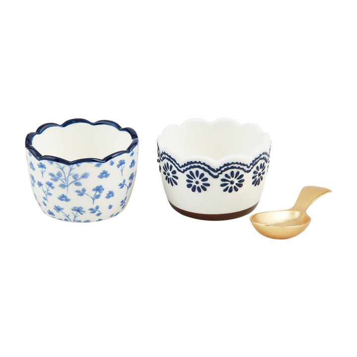 Blue Floral Tidbit Sets