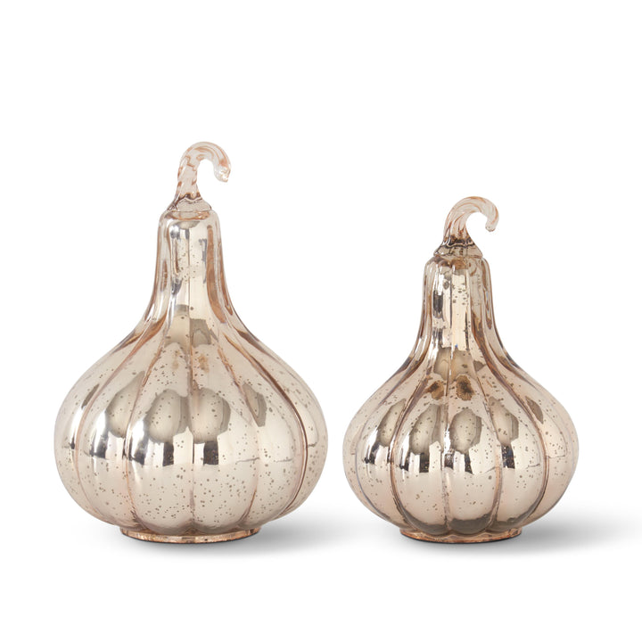 Rose Gold Mercury Glass Gourds