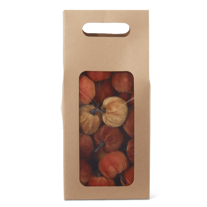 Craft Bag of Mini Brown Orange &amp; Yellow Pumpkins