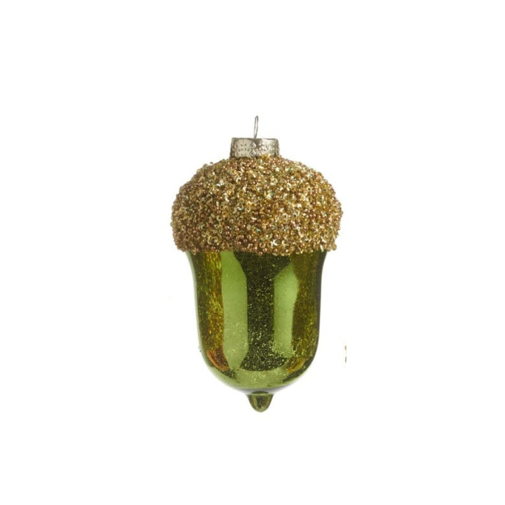 Bead Top Mercury Glass Acorn Ornament