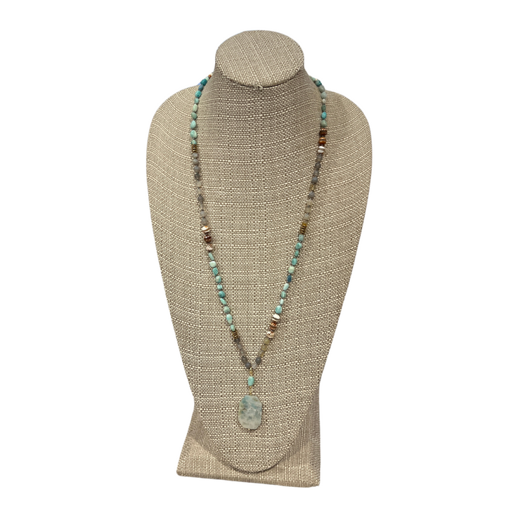 Stone Pendant Beaded Necklaces