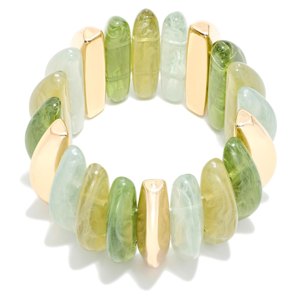 Resin Metal Tone Bangle
