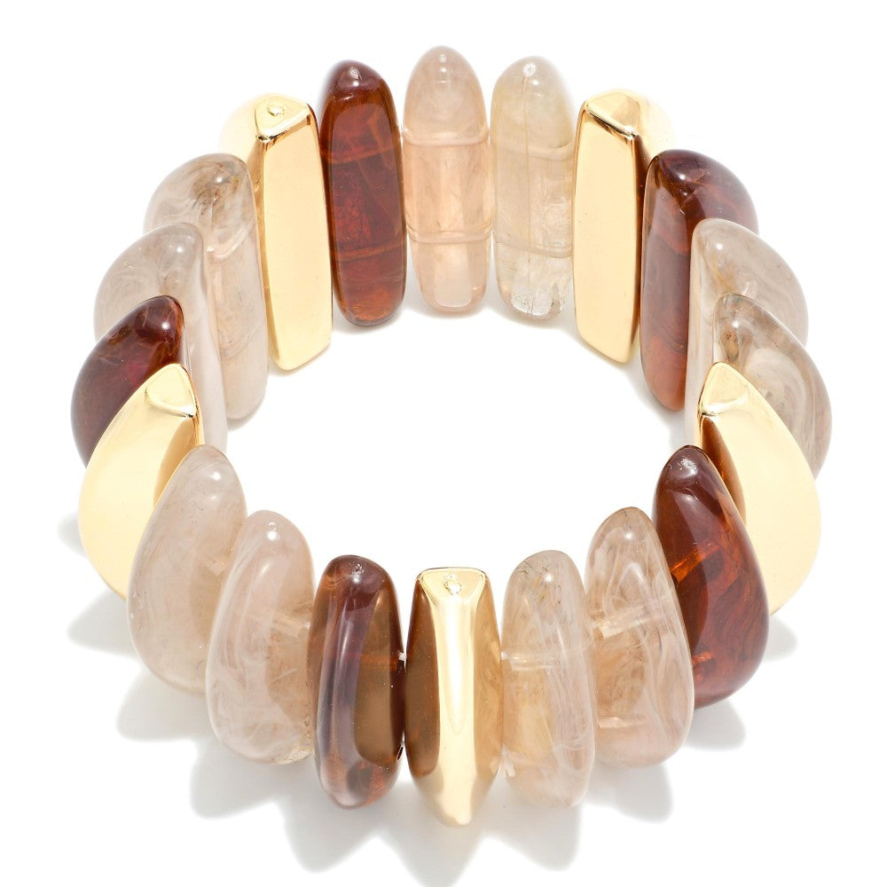 Resin Metal Tone Bangle