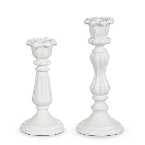 White Taper Candle Sticks