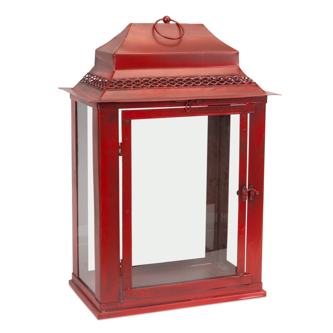 Antique Red Metal Lanterns