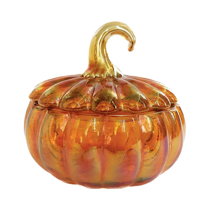 Glass Pumpkin Candy Jar