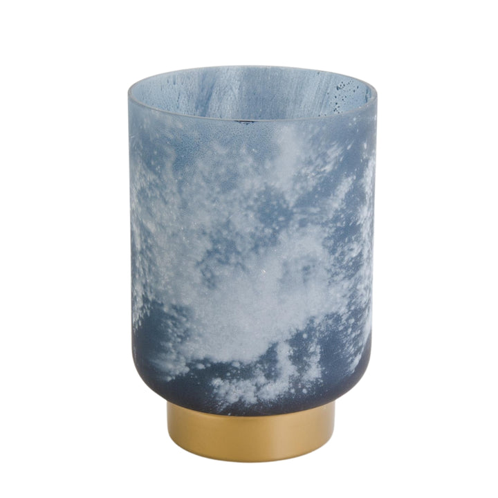 Frosted Blue Glass Containers