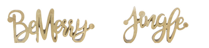 Gold Holiday Shelf Sitters