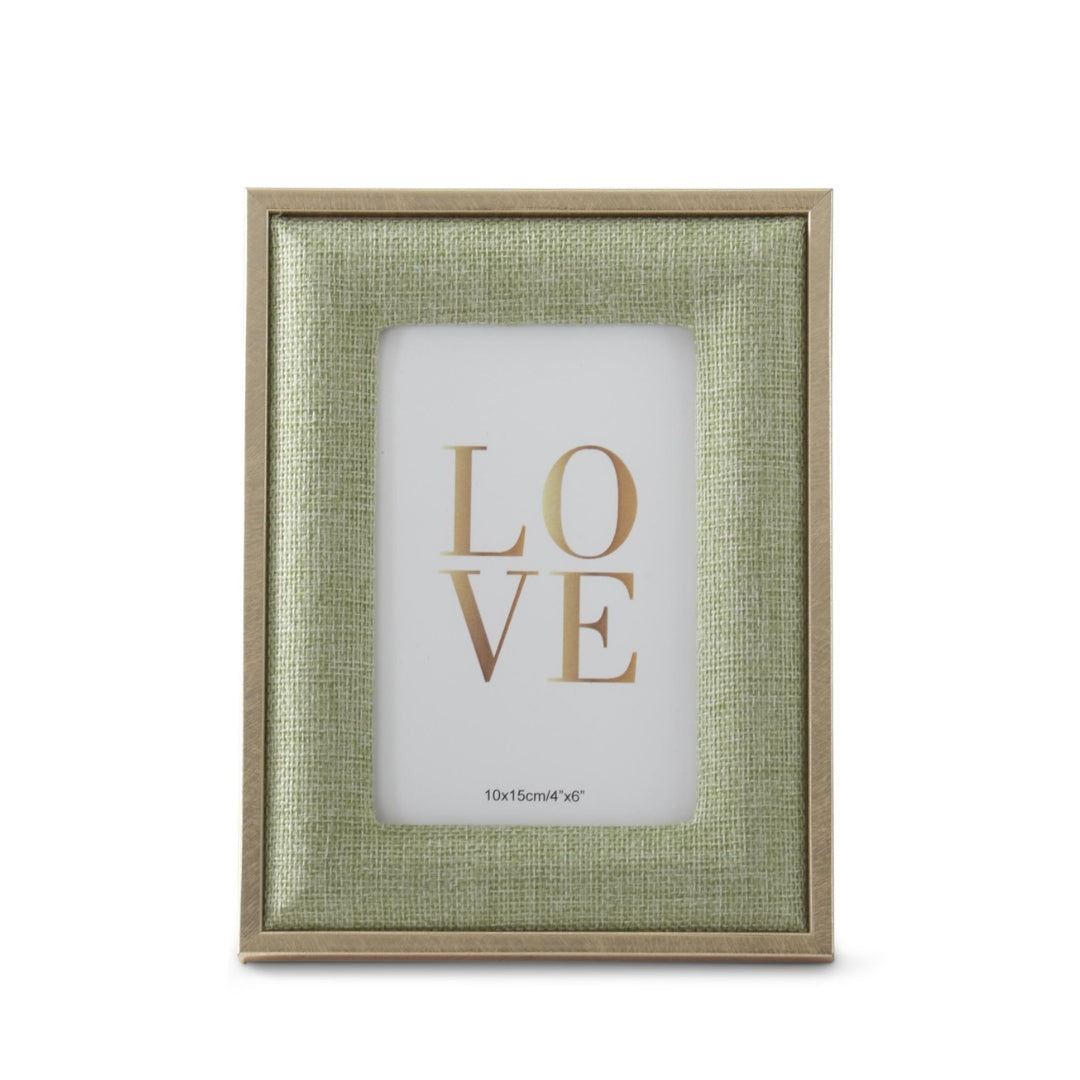 Light Green Woven Linen Picture Frames