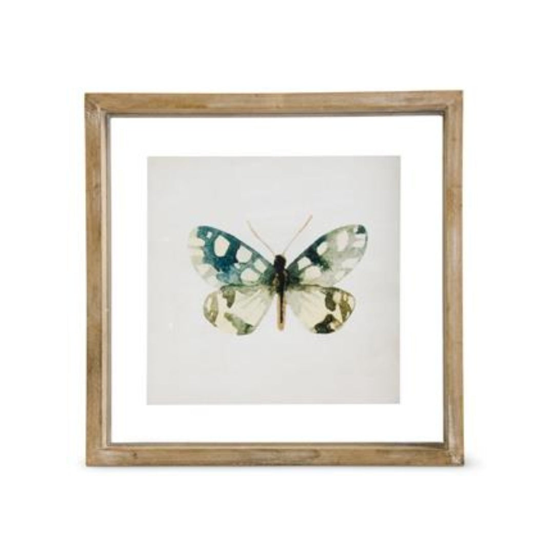Whitewashed Shadowbox Framed Butterfly Prints