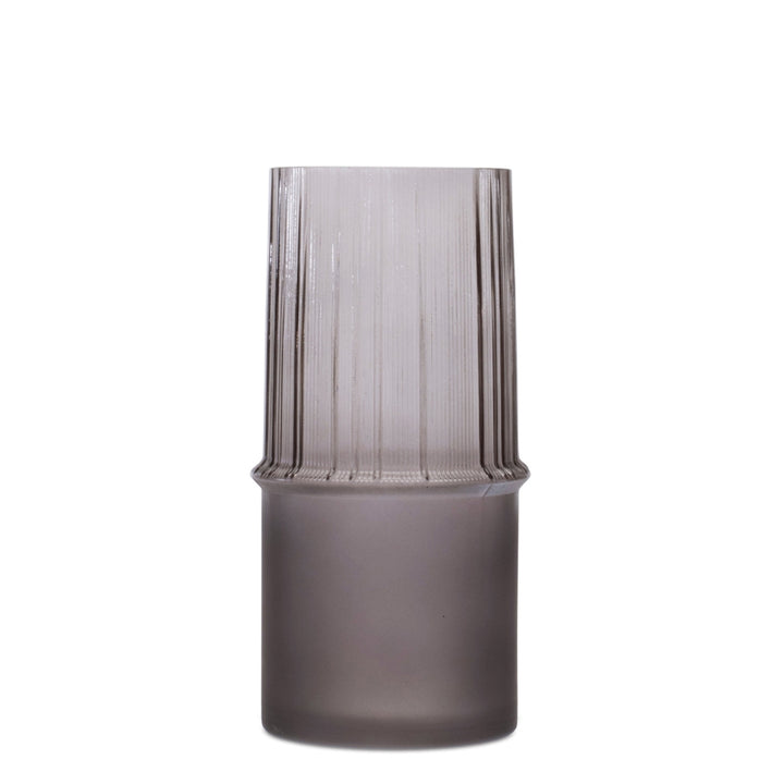 Slate Grey Textured Glass Vases