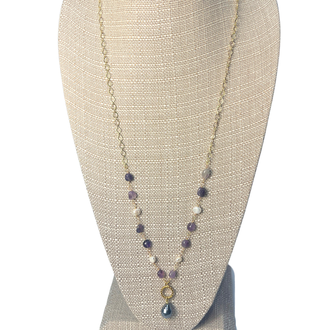 Amethyst and Pearl Necklaces