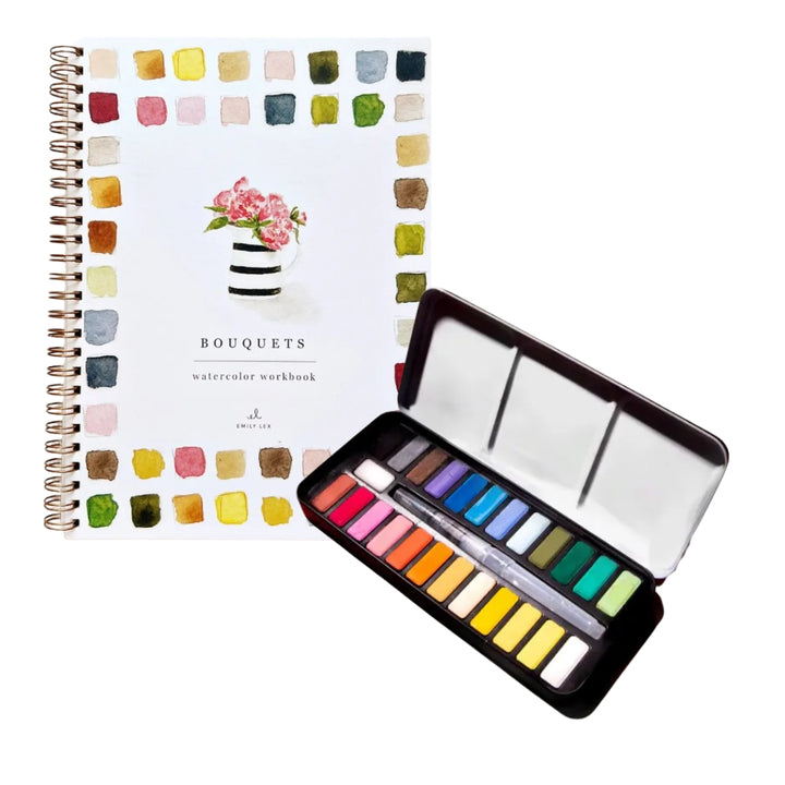 Bouquets Watercolor Workbook Bundle