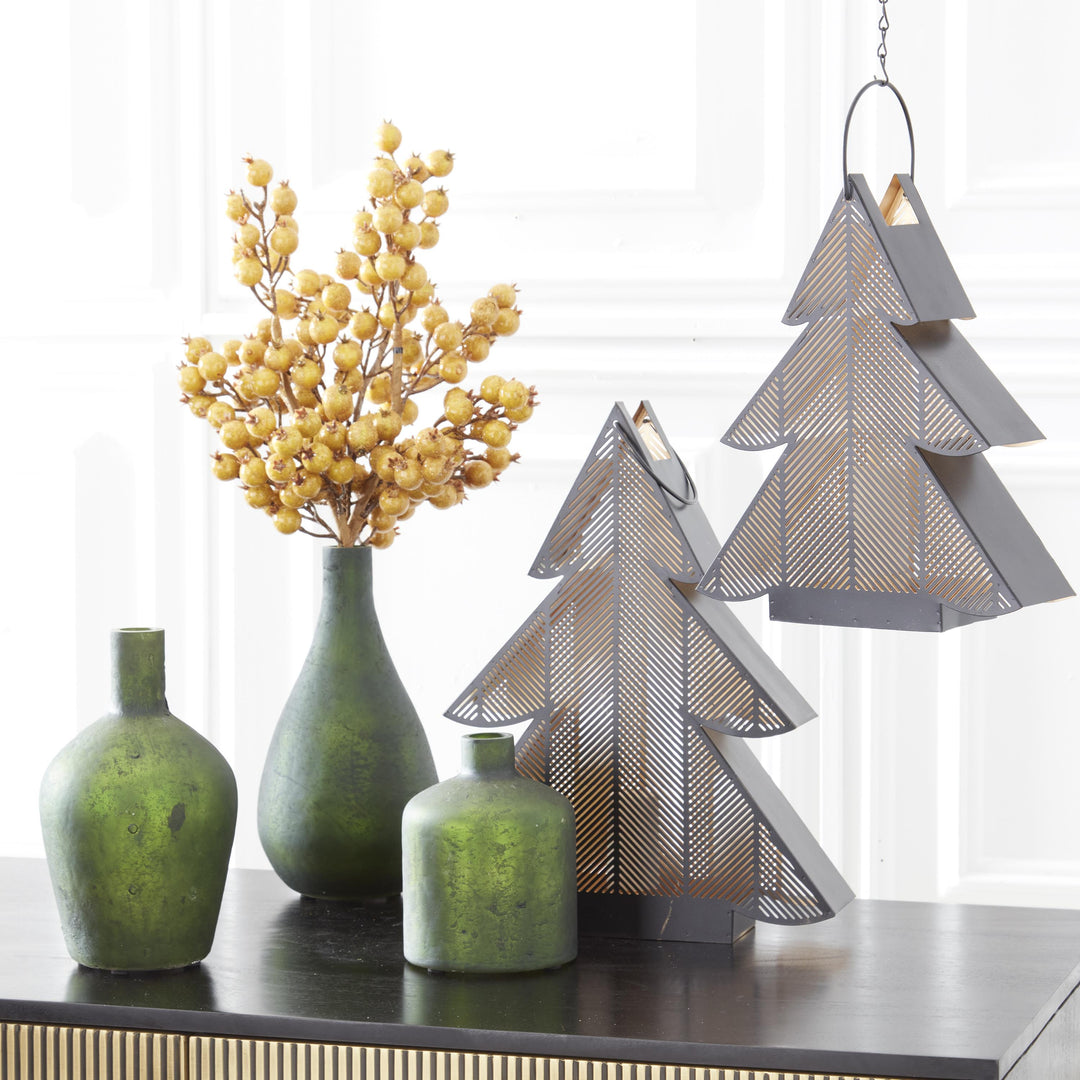 Crackle Glitter Rosehip Stem