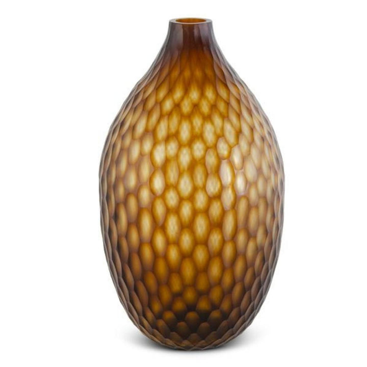 Brown Chisel Cut Vases