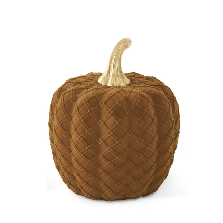Brown Velvet Flocked Pumpkins