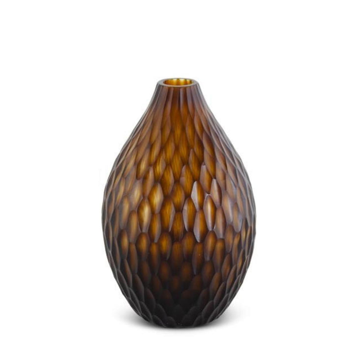 Brown Chisel Cut Vases