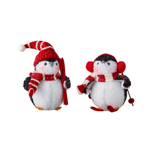 Skiing Penguin Ornaments