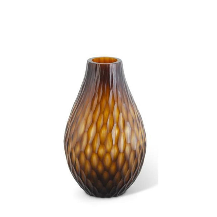 Brown Chisel Cut Vases