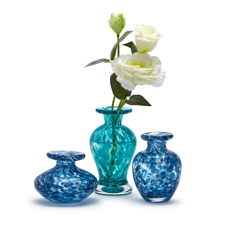 Blue Swirl Glass Bottles