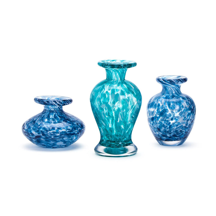 Blue Swirl Glass Bottles
