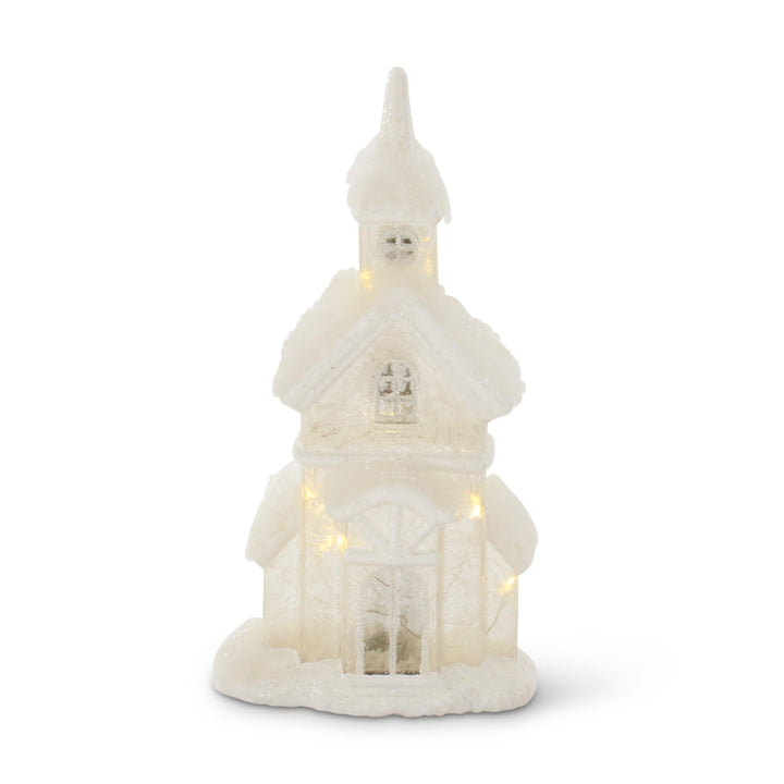 LED Glittered Frosted Glass Houses