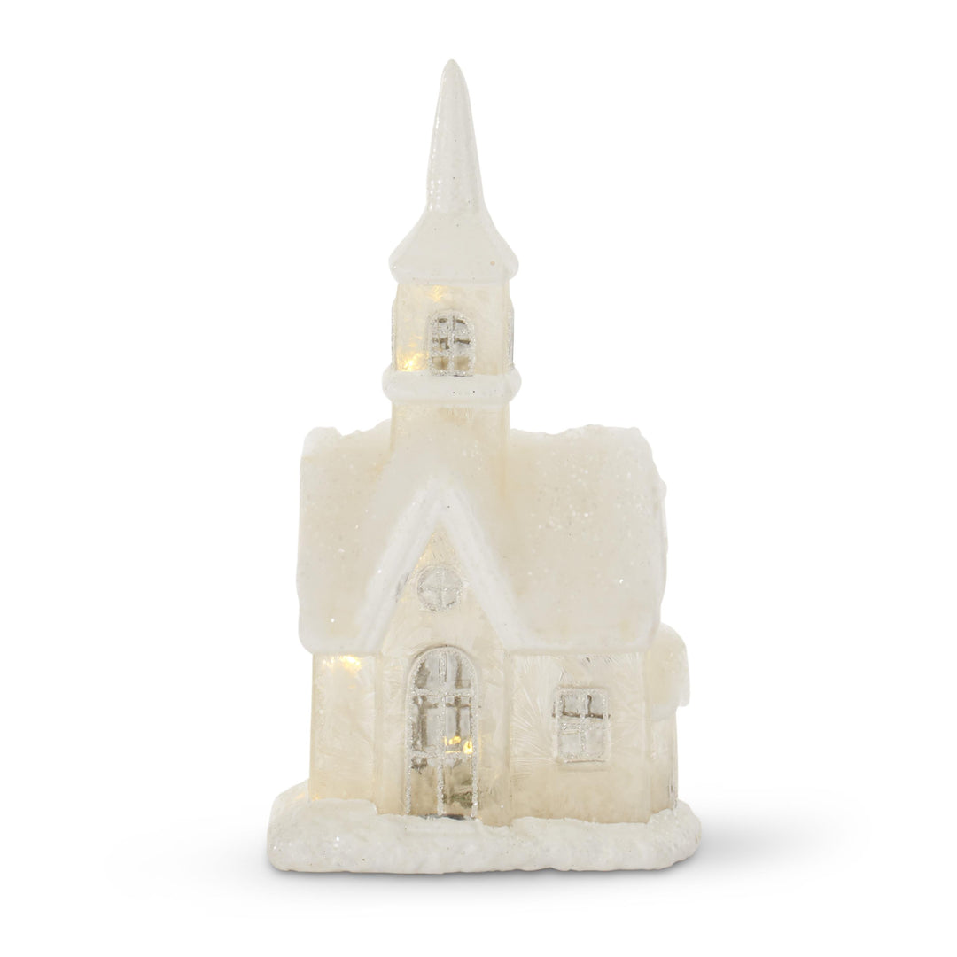 LED Glittered Frosted Glass Houses