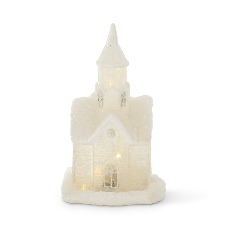 LED Glittered Frosted Glass Houses