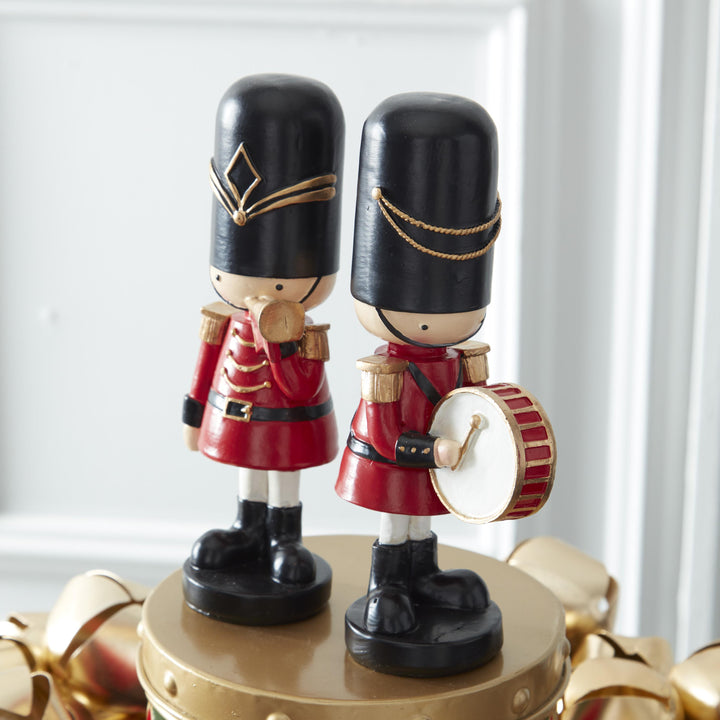 Red & Black Nutcracker with Musical Instrument
