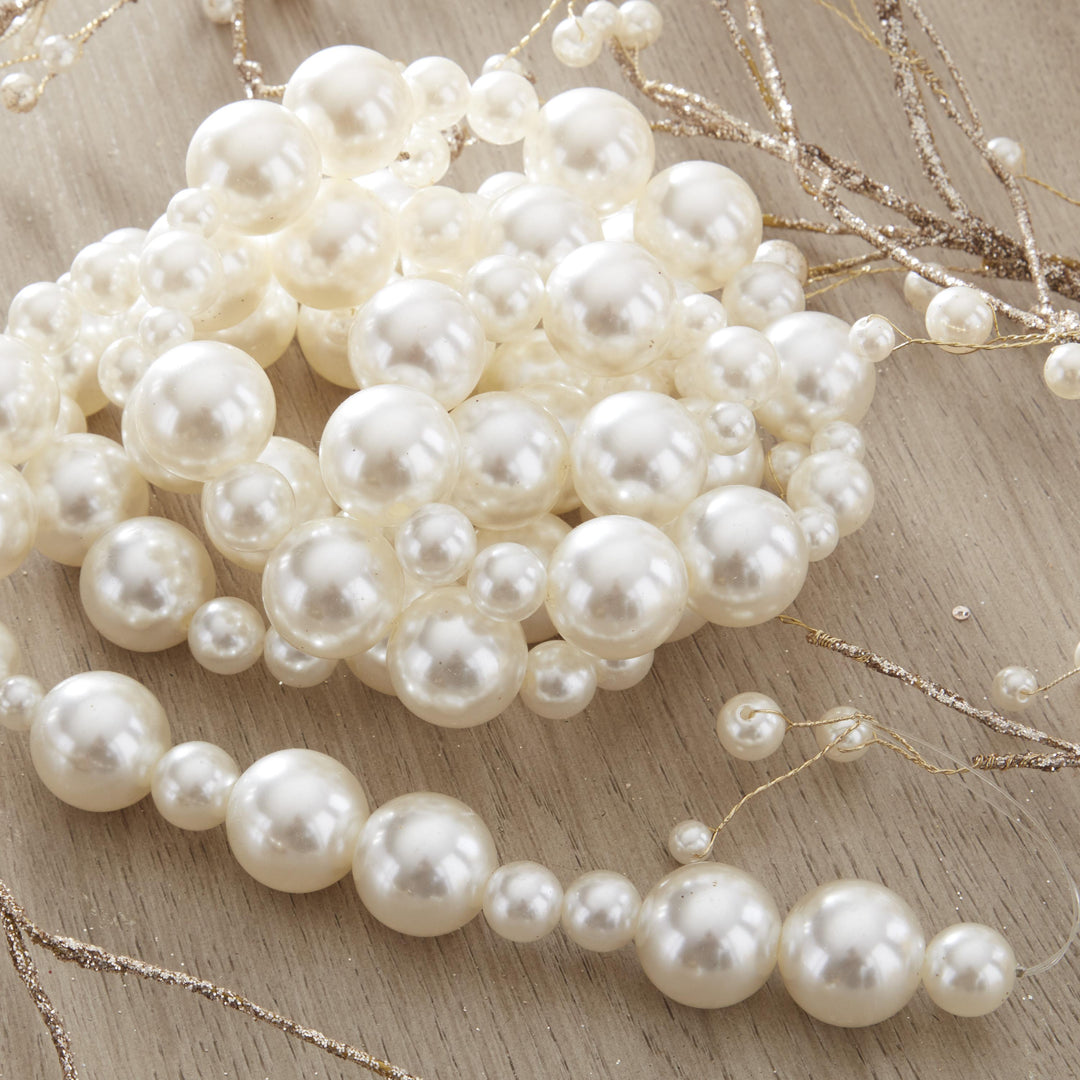White Pearl Bead Garland