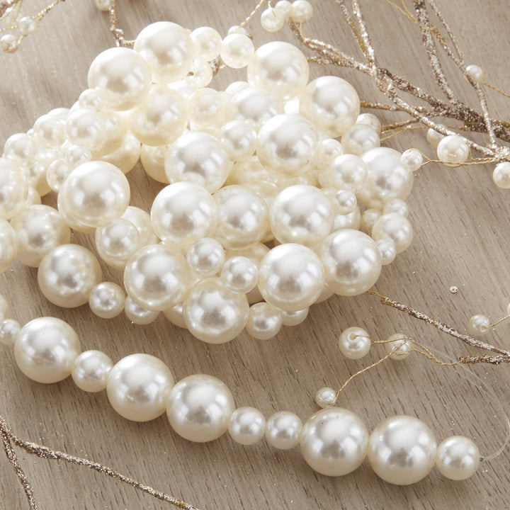 White Pearl Bead Garland