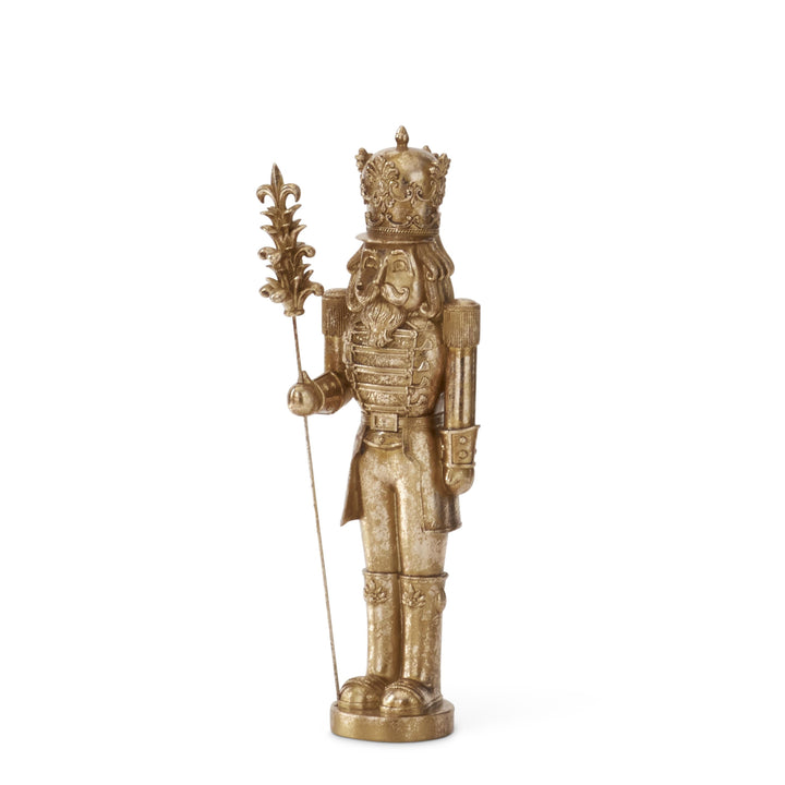 Gold Nutcracker With Pinecone Staff