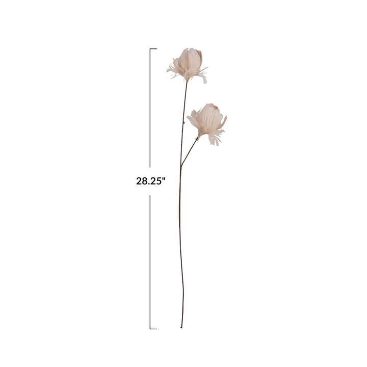 Faux Feather Flower Stem