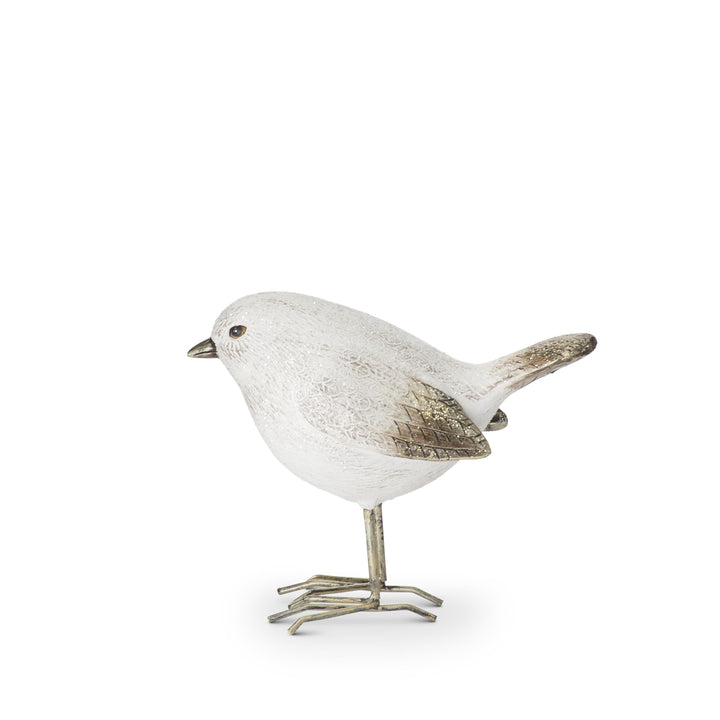 White &amp; Gold Glittered Birds
