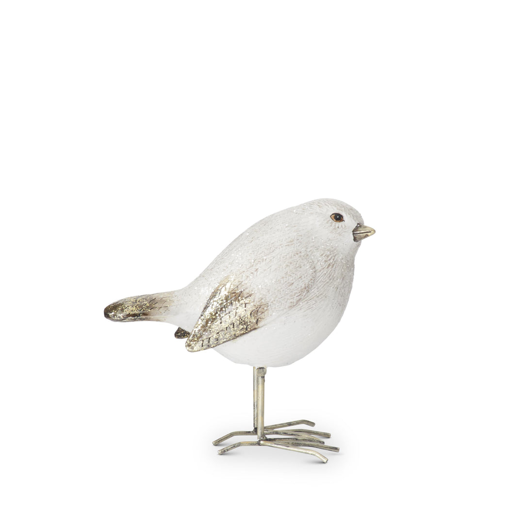 White &amp; Gold Glittered Birds