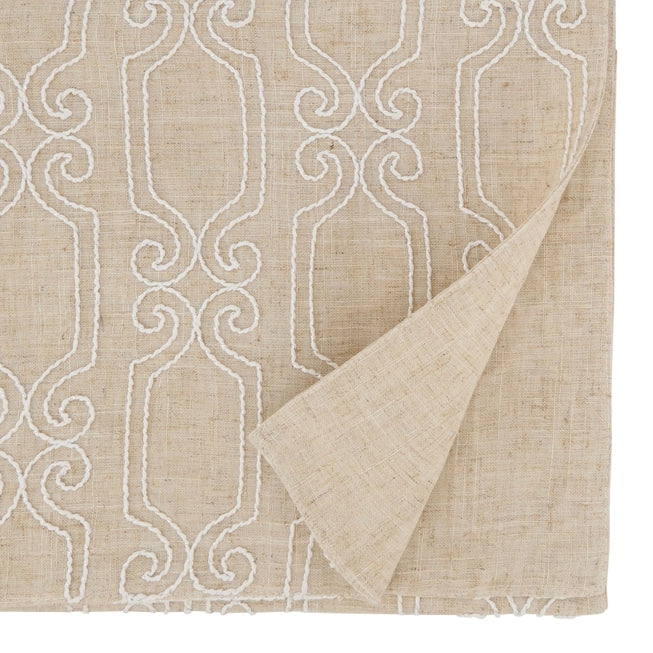 Embroidered Scroll Runner