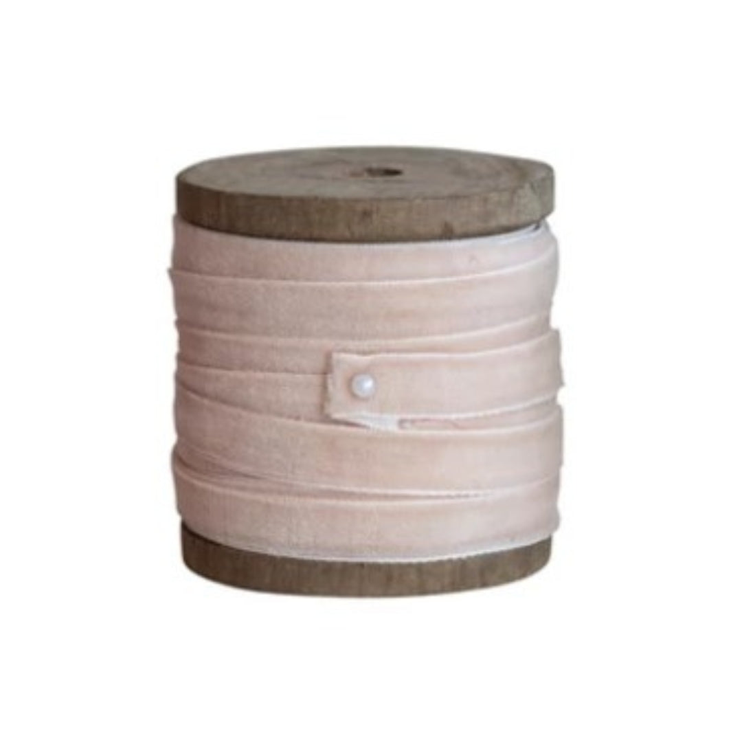 10 Yard Velvet Ribbon on Wood Spool-Holiday